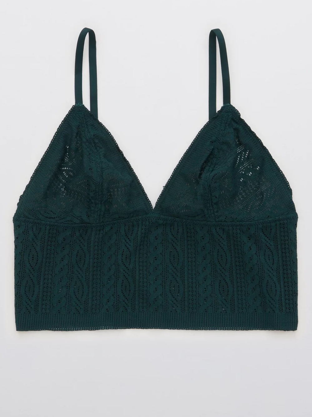 Aerie cable lace longline bralette